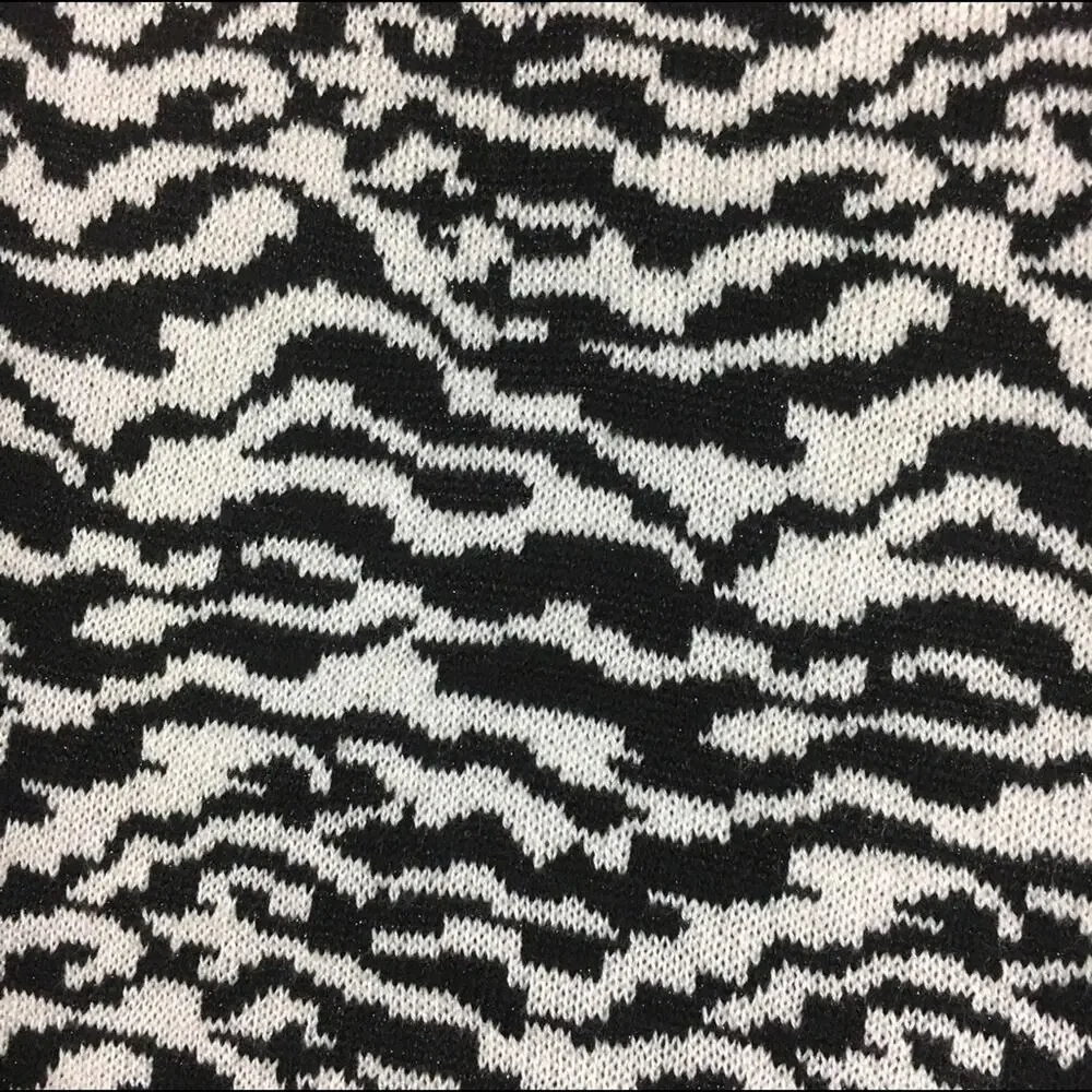 Okie Dokie Girls Dress Size 6 Zebra‎ Print Sweater Sparkly Black Pink NEW